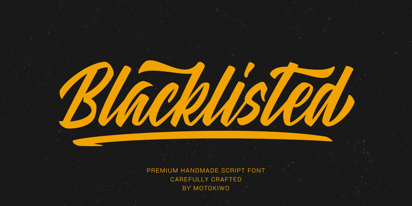 Schriftart Blacklisted